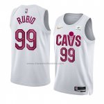 Maglia Cleveland Cavaliers Ricky Rubio NO 99 Association 2022-23 Bianco