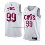 Maglia Cleveland Cavaliers Ricky Rubio NO 99 Association 2022-23 Bianco