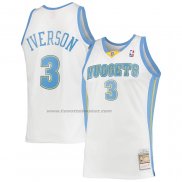 Maglia Denver Nuggets Allen Iverson NO 3 Mitchell & Ness 2006-07 Bianco