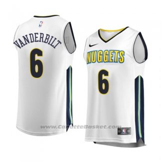 Maglia Denver Nuggets Jarrojo Vanderbilt #6 Association 2017-18 Bianco