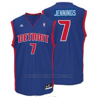Maglia Detroit Pistons Brandon Jennings #7 Blu