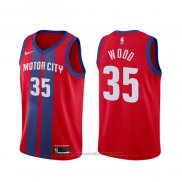 Maglia Detroit Pistons Christian Wood #35 Citta Rosso