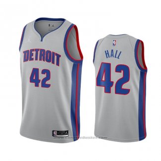 Maglia Detroit Pistons Donta Hall #42 Statement 2020-21 Grigio