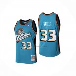 Maglia Detroit Pistons Grant Hill No 33 Mitchell & Ness 1998-99 Blu