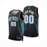 Maglia Detroit Pistons Personalizzate Citta 2025-26 Nero