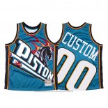 Maglia Detroit Pistons Personalizzate Mitchell & Ness Big Face Blu