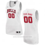 Maglia Donna Chicago Bulls Adidas Personalizzate Bianco