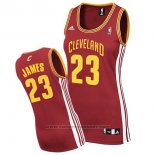 Maglia Donna Cleveland Cavaliers LeBron James #23 Rosso