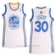 Maglia Donna Golden State Warriors Stephen Curry #30 Bianco