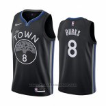 Maglia Golden State Warriors Alec Burks #8 Citta Nero