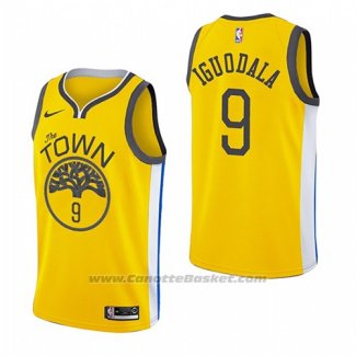 Maglia Golden State Warriors Andre Iguodala #9 Earned 2018-19 Giallo