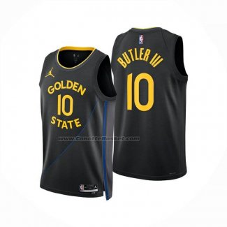 Maglia Golden State Warriors Jimmy Butler No 22 Statement 2025-26 Nero
