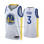 Maglia Golden State Warriors Chris Paul #3 Association 2022-23 Bianco