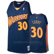 Maglia Golden State Warriors Stephen Curry 2009-10 Hardwood Classics Blu