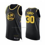 Maglia Golden State Warriors Stephen Curry #30 Citta 2021-22 Autentico Nero