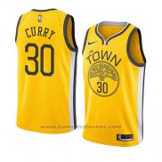Maglia Golden State Warriors Stephen Curry #30 Earned 2018-19 Giallo
