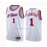 Maglia Houston Rockets Amen Thompson #1 Citta 2023-24 Bianco