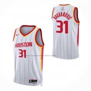 Maglia Houston Rockets Bogdan Bogdanovic No 31 Association 2026-27 Bianco