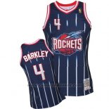 Maglia Houston Rockets Charles Barkley #4 Retro Blu