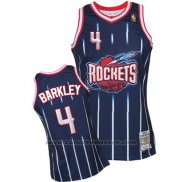 Maglia Houston Rockets Charles Barkley #4 Retro Blu