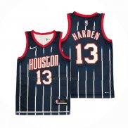 Maglia Houston Rockets James Harden #13 Citta 2021-22 Blu