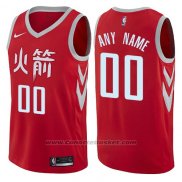 Maglia Houston Rockets Nike Personalizzate 2017-18 Bianco