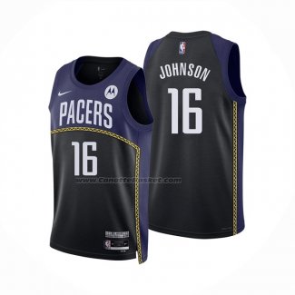 Maglia Indiana Pacers James Johnson #16 Citta 2022-23 Blu