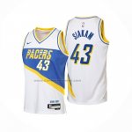 Maglia Indiana Pacers Pascal Siakam No 43 Citta 2025-26 Bianco