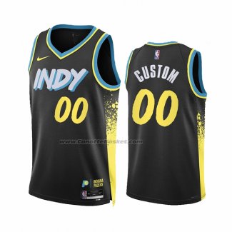 Maglia Indiana Pacers Personalizzate Citta 2023-24 Nero