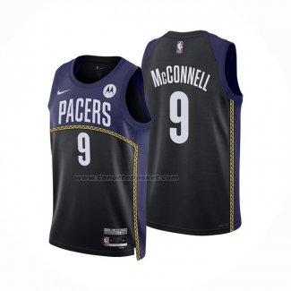Maglia Indiana Pacers T.J. McConnell NO 9 Citta 2021-22 Blu