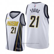 Maglia Indiana Pacers Thaddeus Young #21 Earned Edition Bianco