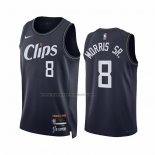 Maglia Los Angeles Clippers Marcus Morris Sr. #8 Citta 2023-24 Blu