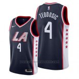 Maglia Los Angeles Clippers Milos Teodosic #4 Citta 2019 Blu