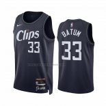 Maglia Los Angeles Clippers Nicolas Batum #33 Citta 2023-24 Blu