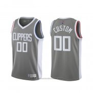 Maglia Los Angeles Clippers Personalizzate Earned 2020-21 Grigio