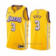 Maglia Los Angeles Lakers Anthony Davis #3 Citta 2019-20 Giallo