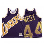 Maglia Los Angeles Lakers Jerry West #44 Mitchell & Ness Big Face Viola