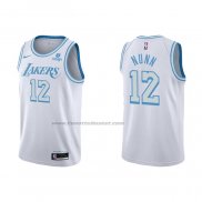 Maglia Los Angeles Lakers Kendrick Nunn NO 12 Citta 2021-22 Bianco