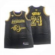 Maglia Los Angeles Lakers Kobe Bryant No 8 24 Nero1
