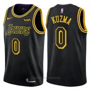 Maglia Los Angeles Lakers Kyle Kuzma #0 Citta Nero