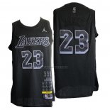 Maglia Los Angeles Lakers LeBron James NO 23 MVP Nero2