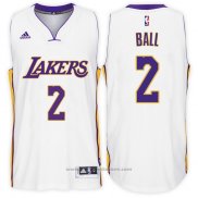 Maglia Los Angeles Lakers Lonzo Ball #2 Bianco