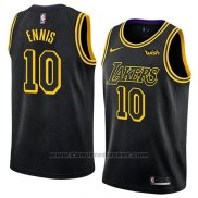 Maglia Los Angeles Lakers Tyler Ennis #10 Citta 2018 Nero