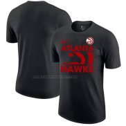 Maglia Manica Corta Atlanta Hawks Nero