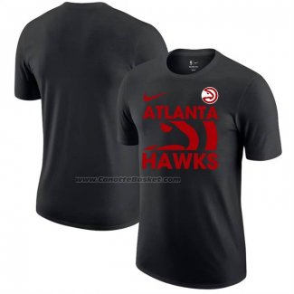 Maglia Manica Corta Atlanta Hawks Nero