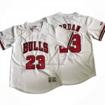 Maglia Manica Corta Chicago Bulls Michael Jordan No Bianco