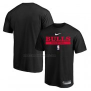 Maglia Manica Corta Chicago Bulls Practice Performance 2022-23 Nero