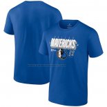 Maglia Manica Corta Dallas Mavericks 2024 NBA Finals Box Out Blu