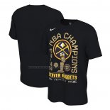 Maglia Manica Corta Denver Nuggets 2023 NBA Finals Champions Locker Room Nero