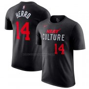 Maglia Manica Corta Miami Heat Tyler Herro Citta 2023-24 Nero